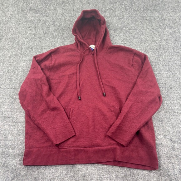 /artefact/ Other - Artefact Hoodie XXL Burgundy 100% Merino Wool Knit Pullover Men's